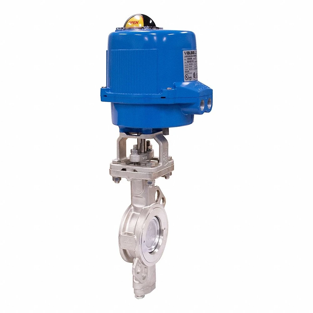 Electrically Actuated Butterfly Valve, Stainless Steel, 24V AC/DC, Standards ASTM