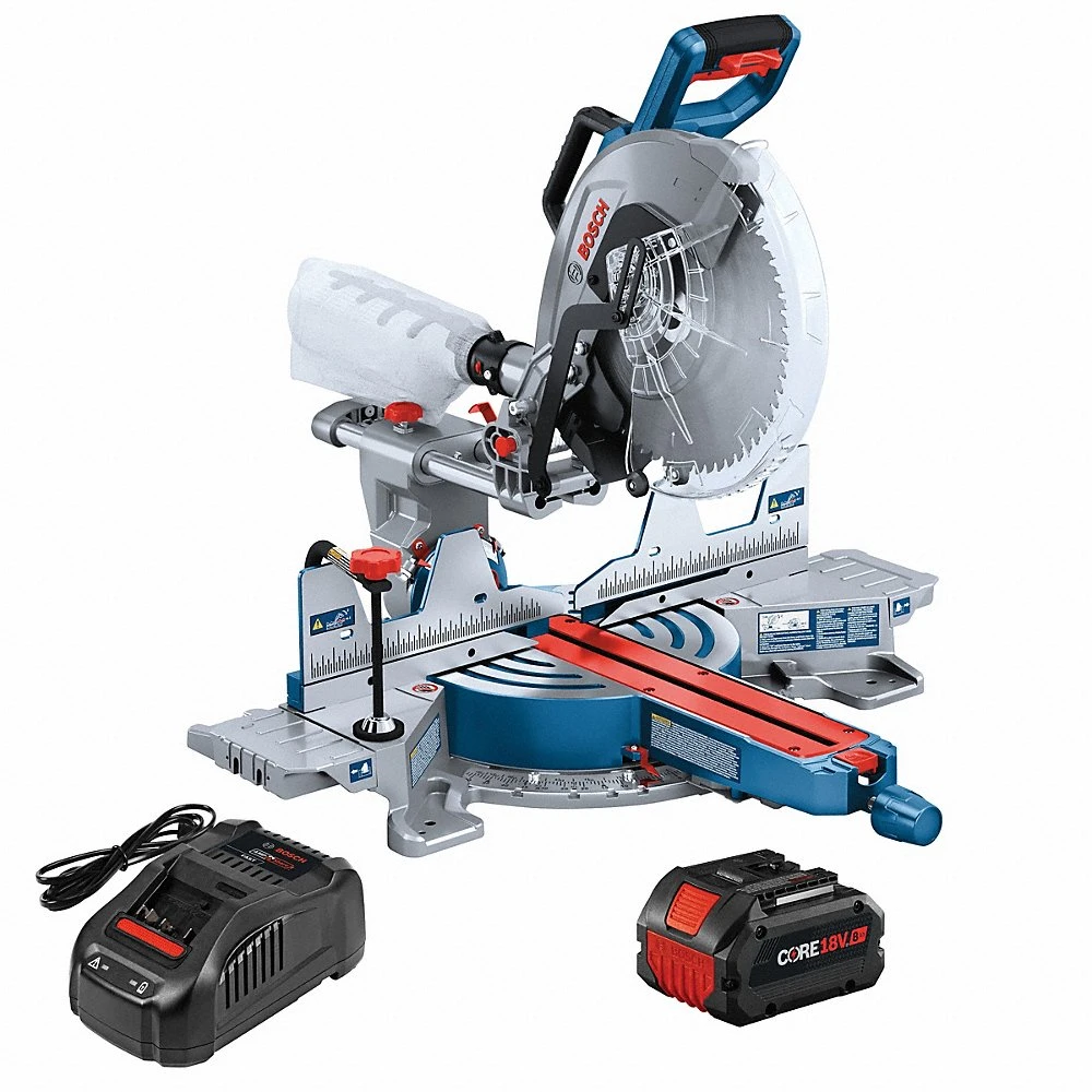 Miter Saw, Tool Only, 12 Inch Blade Dia, Sliding, 18 V DC, 52-60 Deg, 47-47 Deg, Tool Only