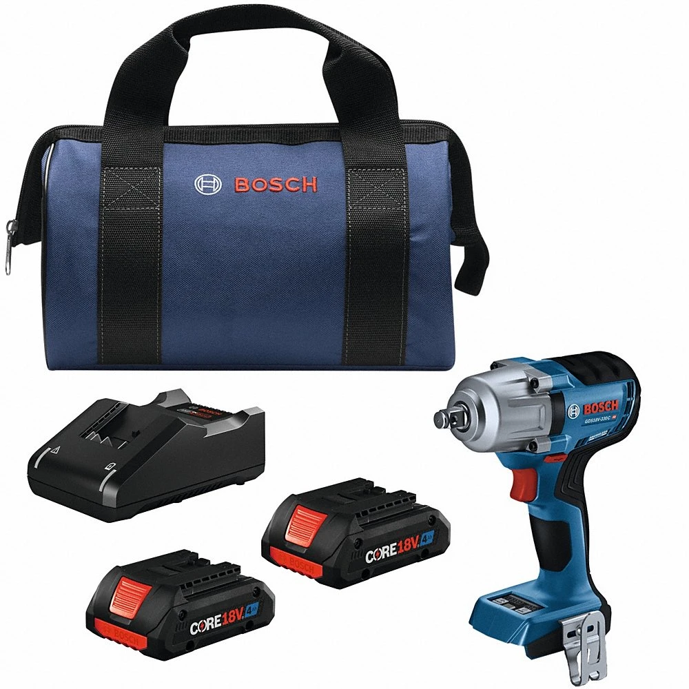Impact Wrench, 1/2 Inch Drive Size, 330 ft-lb Fastening Torque, 590 ft-lb Breakaway Torque