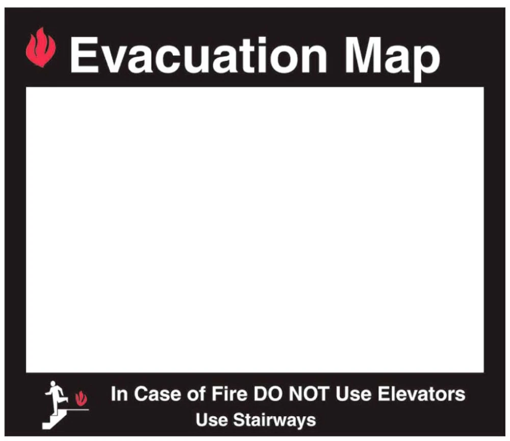 Evacuation Map Holder, 17.5 x 15 Inch Size