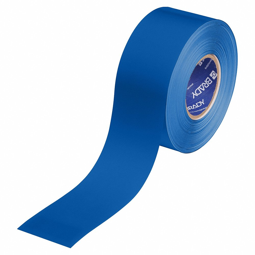 Floor Marking Tape, Solid, Blue, 3 Inch x 100 ft, 22 mil Tape Thick