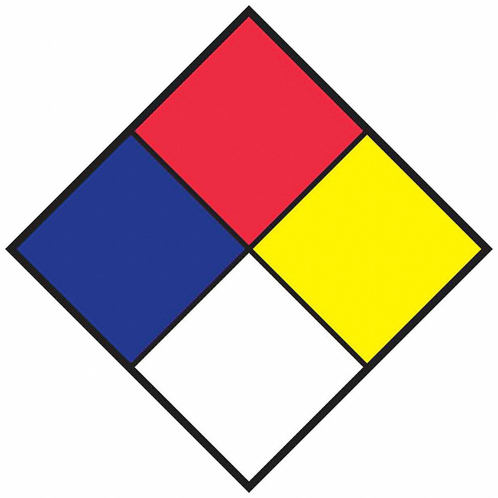 NFPA Placard, Reflective Sheeting, 10 x 10 x 0.007 Inch, GHS, 10PK