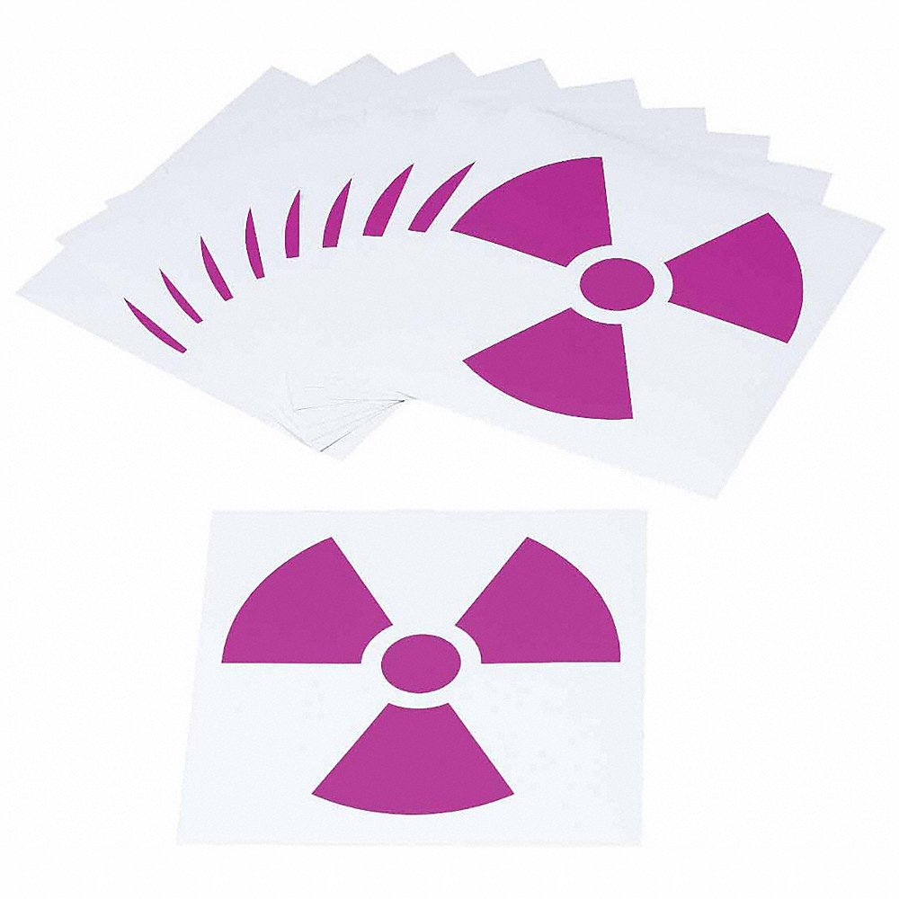 NFPA Placard, Vinyl, 6 Inch Ht, 6 Inch Wd, 0.004 Inch Thick, 10PK