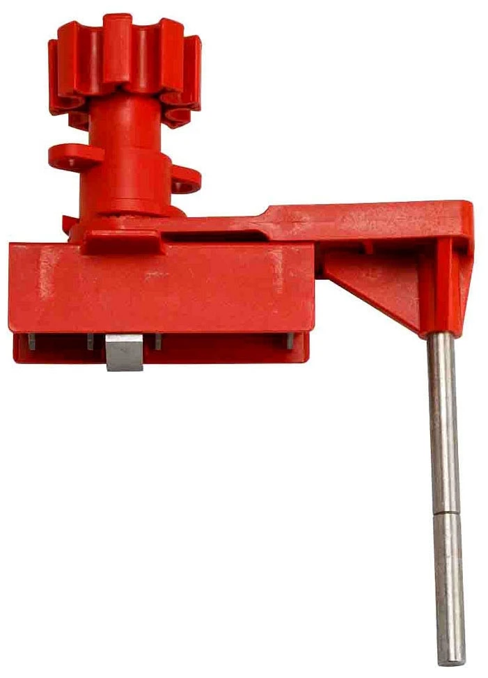 Universal Ball Valve Lockout, Red Fits Maximum Handle, 0.98 Inch
