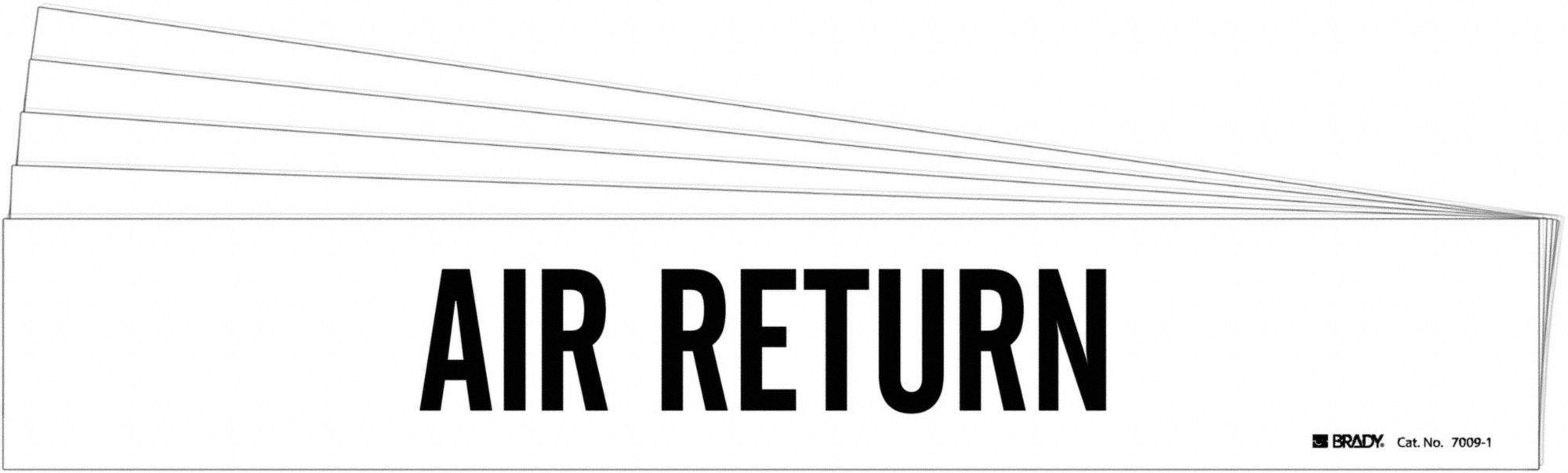 BRADY 7009-1-PK Pipe Marker, Legend: Air Return, Iiar System Abbreviation Not Applicable | CH6KTR 781WM8