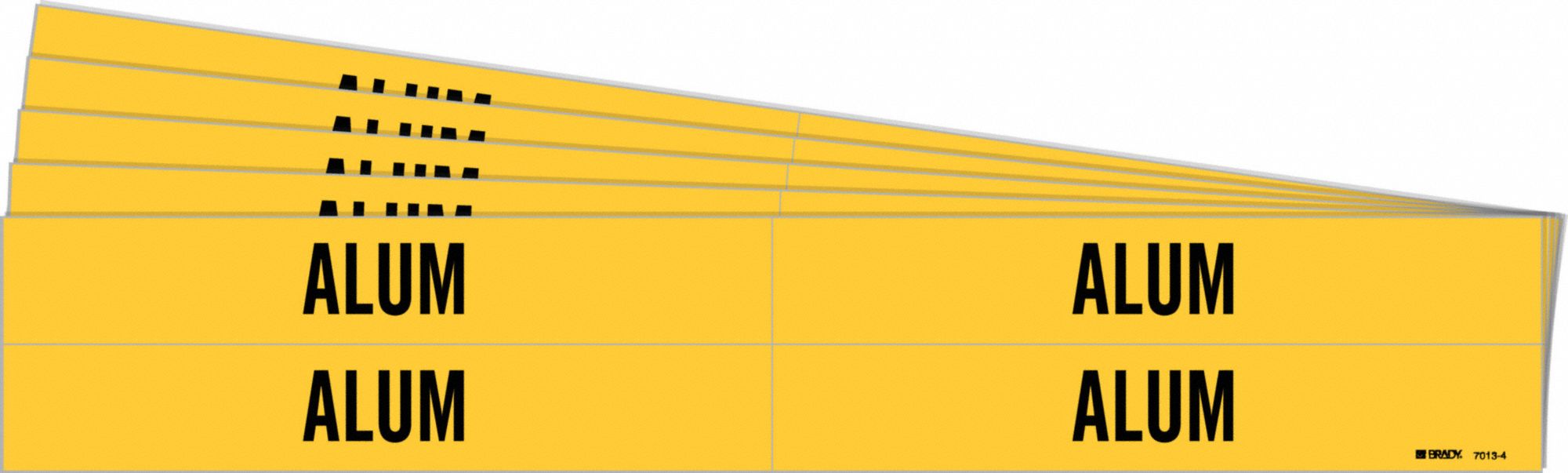 BRADY 7013-4-PK Pipe Marker, Legend: Alum, Iiar System Abbreviation Not Applicable | CH6KUE 781WT2