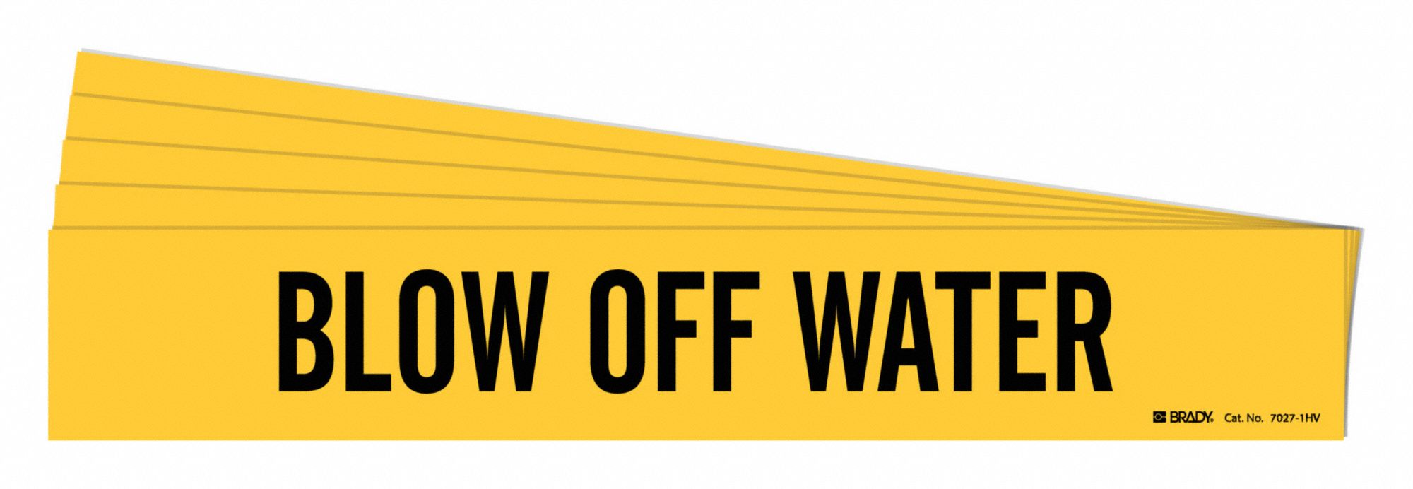BRADY 7027-1HV-PK Pipe Marker, Legend: Blow Off Water | CH6KUU 781ZC1