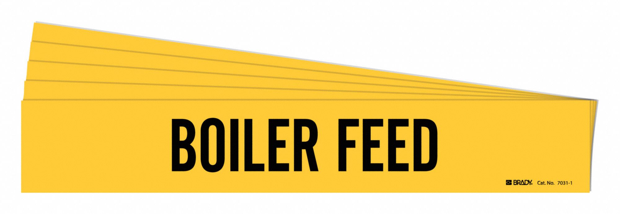 BRADY 7031-1-PK Pipe Marker, Legend: Boiler Feed | CH6KVM 781ZR6