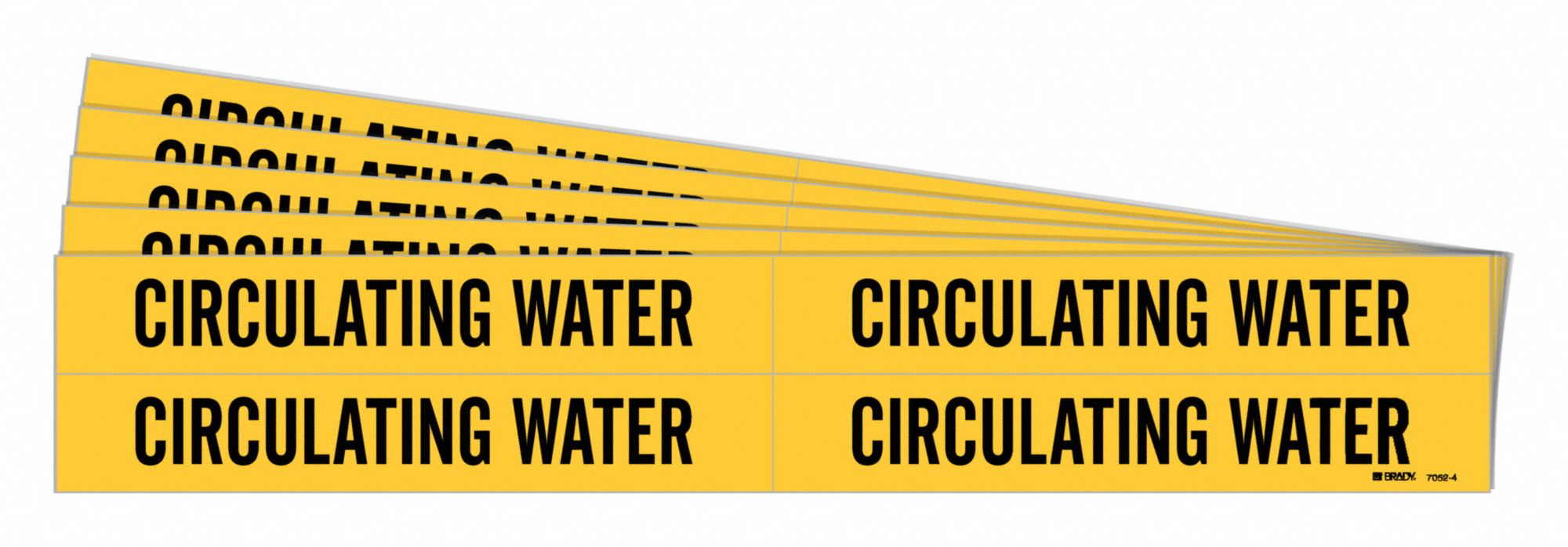 BRADY 7052-4-PK Pipe Marker, Legend: Circulating Water | CH6KXK 782A90
