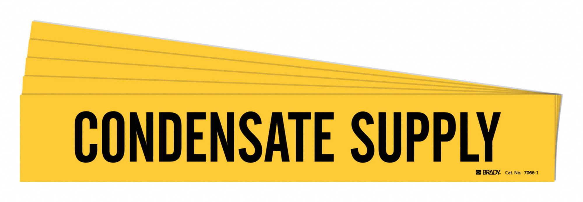 BRADY 7066-1-PK Pipe Marker, Legend: Condensate Supply, 2 1/4 Inch x 14 Inch Size | CH6KYE 781YX0