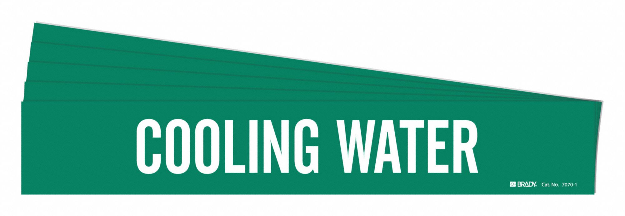 BRADY 7070-1-PK Pipe Marker, Legend: Cooling Water | CH6KYL 782A47