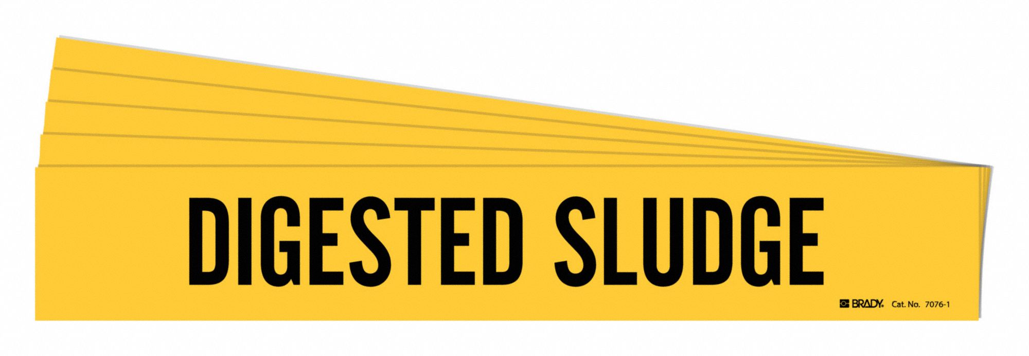 BRADY 7076-1-PK Pipe Marker, Legend: Digested Sludge | CH6KYV 781YR1