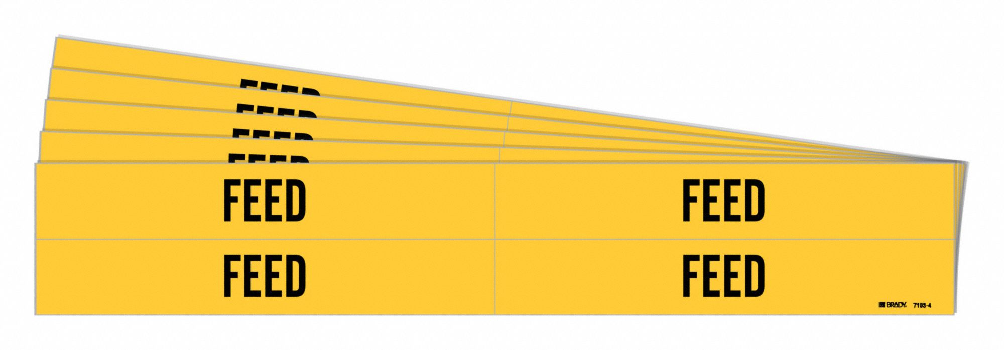 BRADY 7103-4-PK Pipe Marker, Legend: Feed | CH6LBZ 782FD0