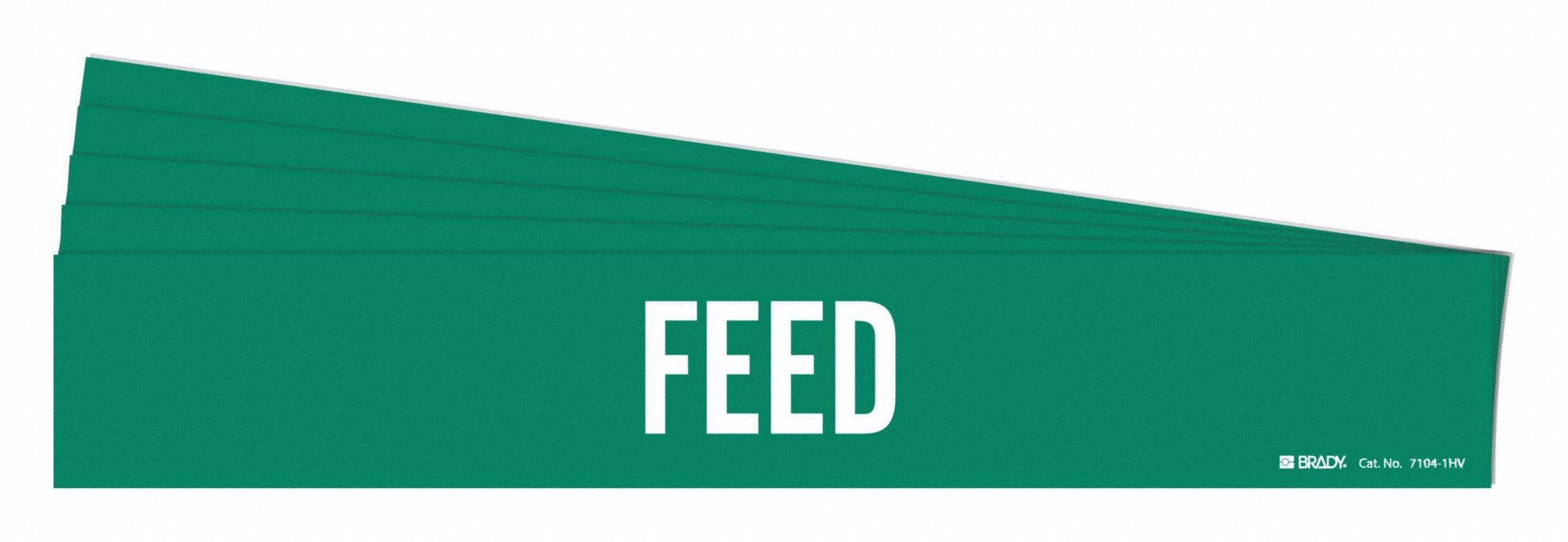 BRADY 7104-1HV-PK Pipe Marker, Legend: Feed | CH6LCA 782F84