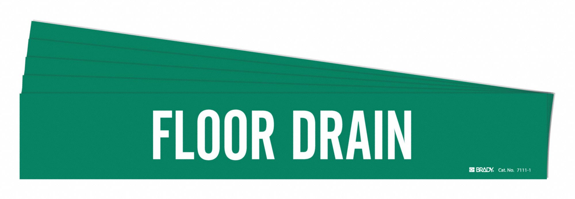 BRADY 7111-1-PK Pipe Marker, Legend: Floor Drain | CH6LCT 782FL0
