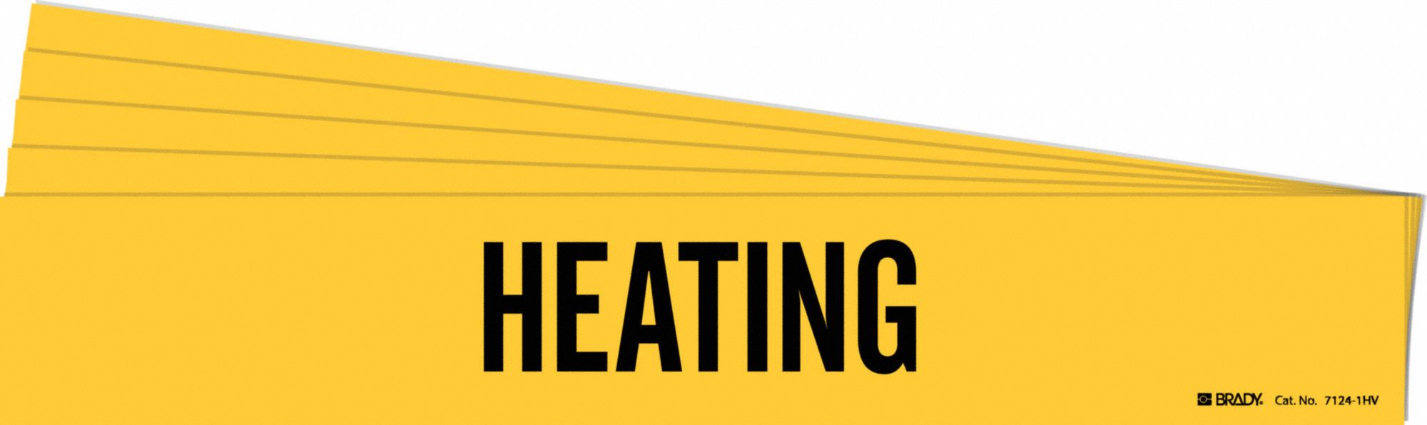 BRADY 7124-1HV-PK Pipe Marker, Legend: Heating, Iiar System Abbreviation Not Applicable | CH6LDT 781WR5