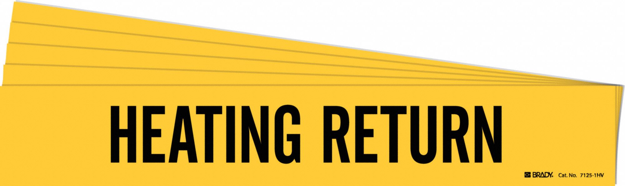 BRADY 7125-1HV-PK Pipe Marker, Legend: Heating Return, 4 Inch x 24 Inch Size | CH6LDY 781WD4