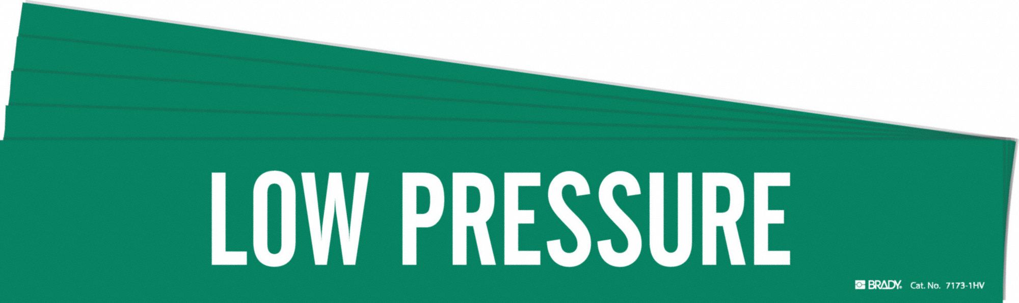 BRADY 7173-1HV-PK Pipe Marker, Legend: Low Pressure, Iiar System Abbreviation Not Applicable | CH6LKH 781WJ5