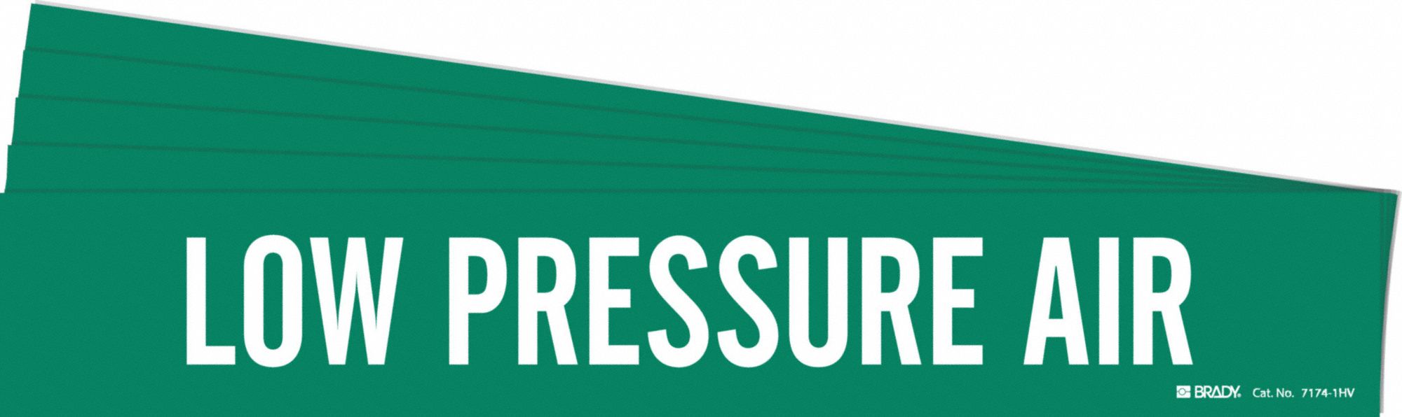BRADY 7174-1HV-PK Pipe Marker, Legend: Low Pressure Air, Iiar System Abbreviation Not Applicable | CH6LKM 781W55