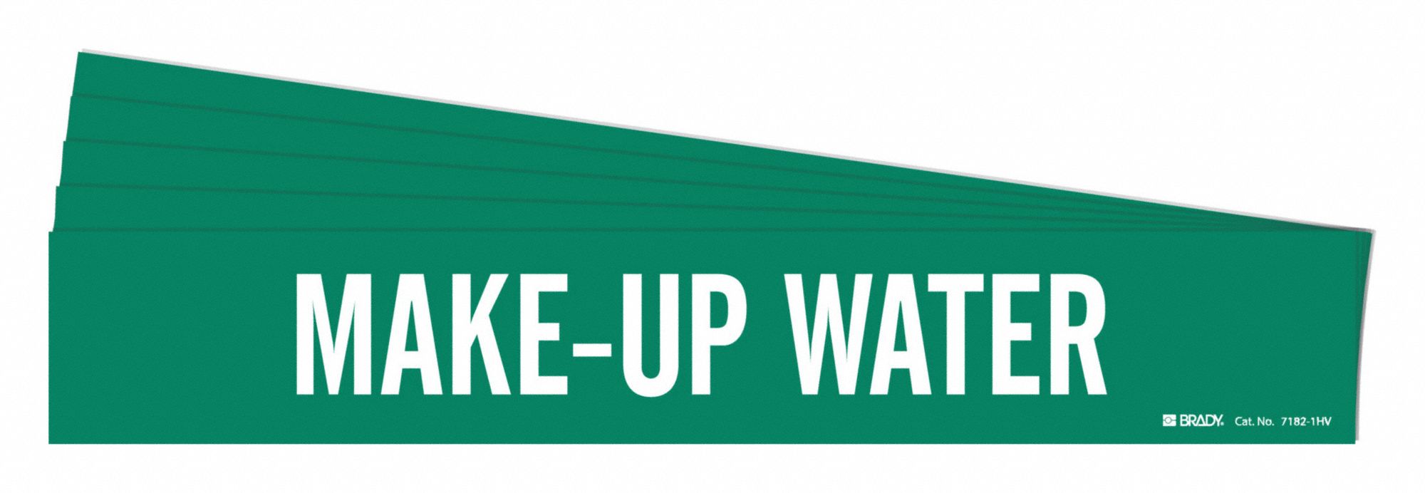 BRADY 7182-1HV-PK Pipe Marker, Legend: Make-Up Water, 4 Inch x 24 Inch Size | CH6LLK 781ZR0