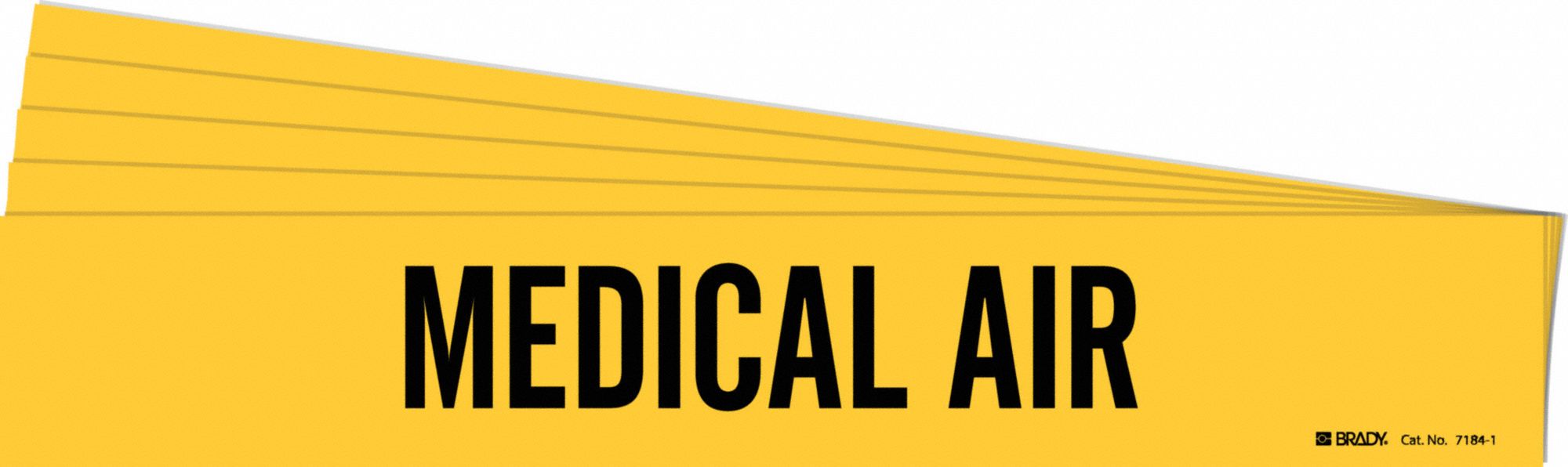 BRADY 7184-1-PK Pipe Marker, Legend: Medical Air, Iiar System Abbreviation Not Applicable | CH6LLL 781WL7