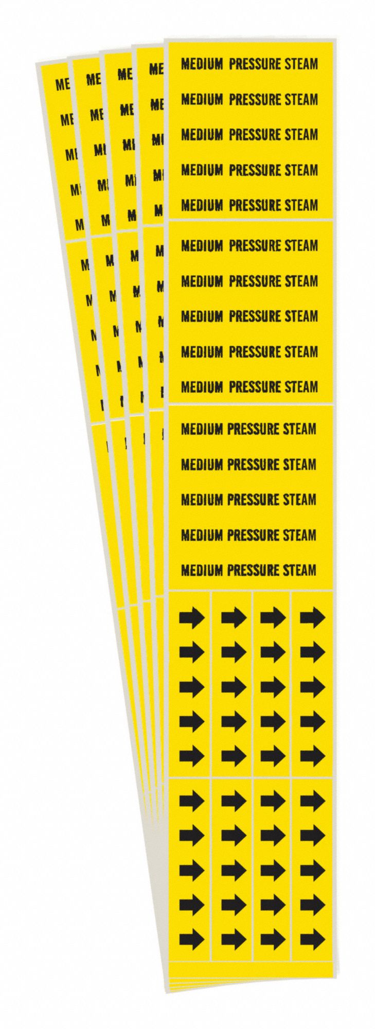 BRADY 7191-3C-PK Pipe Marker, Legend: Medium Pressure Steam | CH6LMF 781YX4