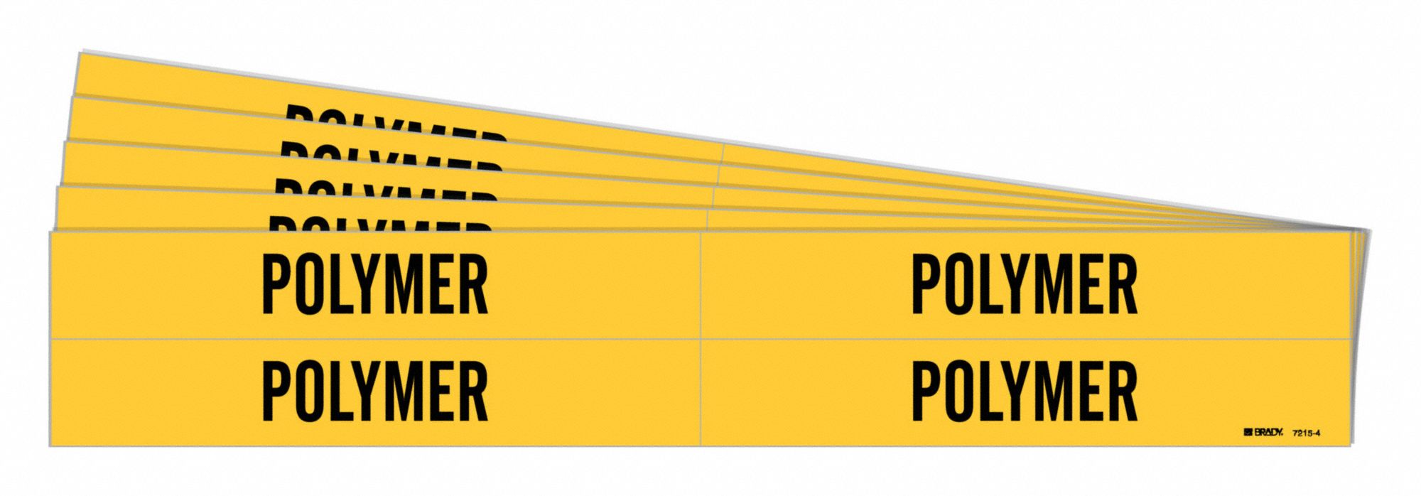 BRADY 7215-4-PK Pipe Marker, Legend: Polymer, Iiar System Abbreviation Not Applicable | CH6LPM 781YF7