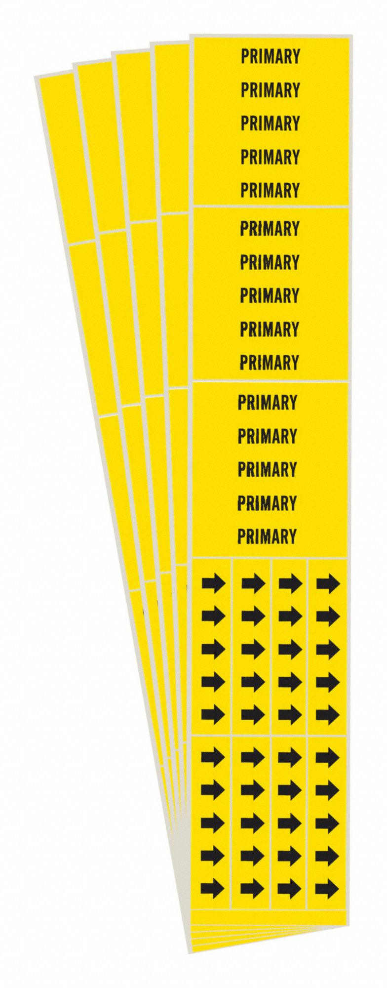 BRADY 7220-3C-PK Pipe Marker, Legend: Primary | CH6LPY 782F71