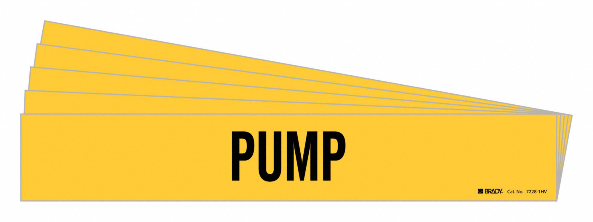 BRADY 7228-1HV-PK Pipe Marker, Legend: Pump | CH6LQX 782FX1