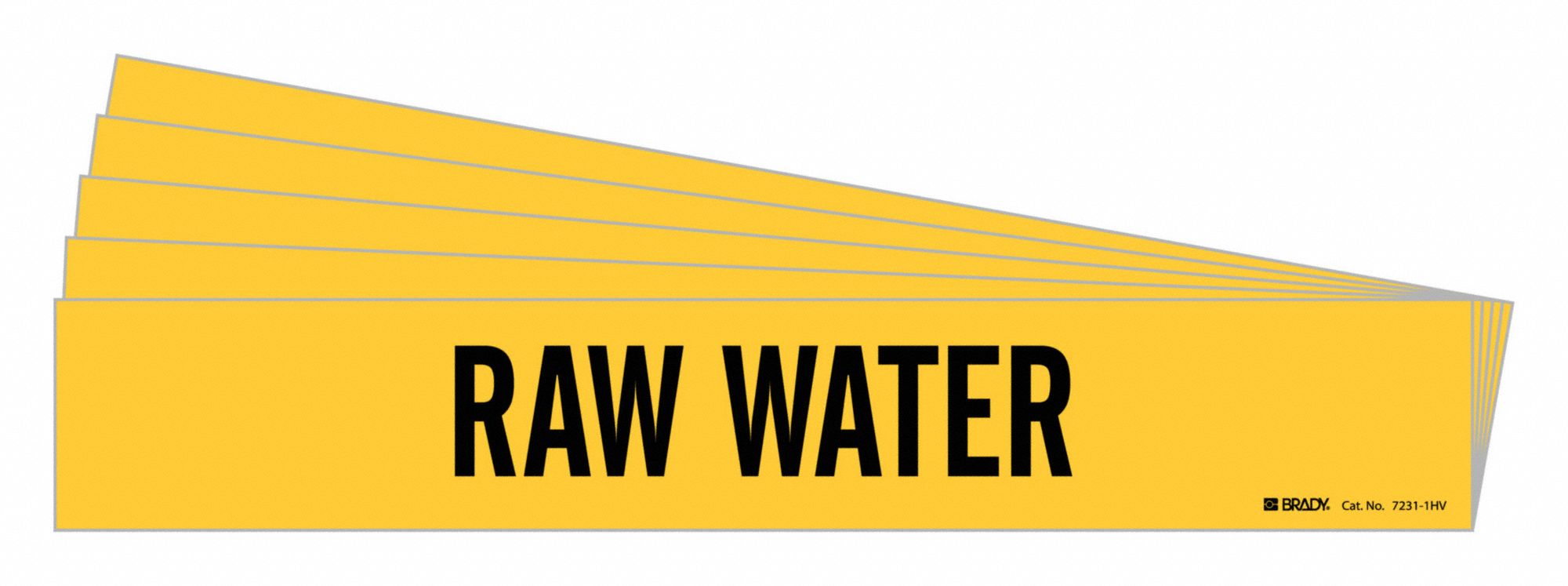 BRADY 7231-1HV-PK Pipe Marker, Legend: Raw Water | CH6LRH 781ZJ5