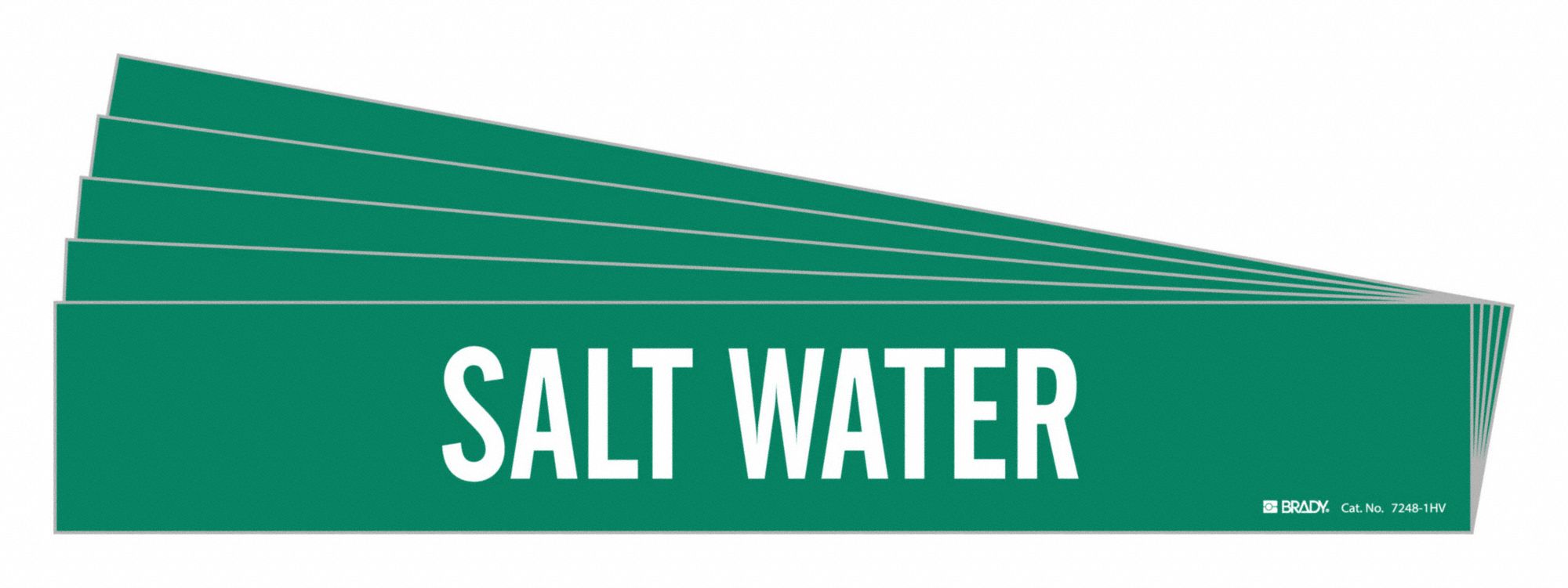 BRADY 7248-1HV-PK Pipe Marker, Legend: Salt Water | CH6LUF 782A38