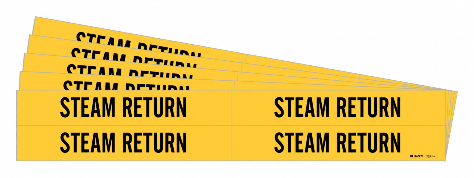 BRADY 7271-4-PK Pipe Marker, Legend: Steam Return | CH6LWW 781YU4