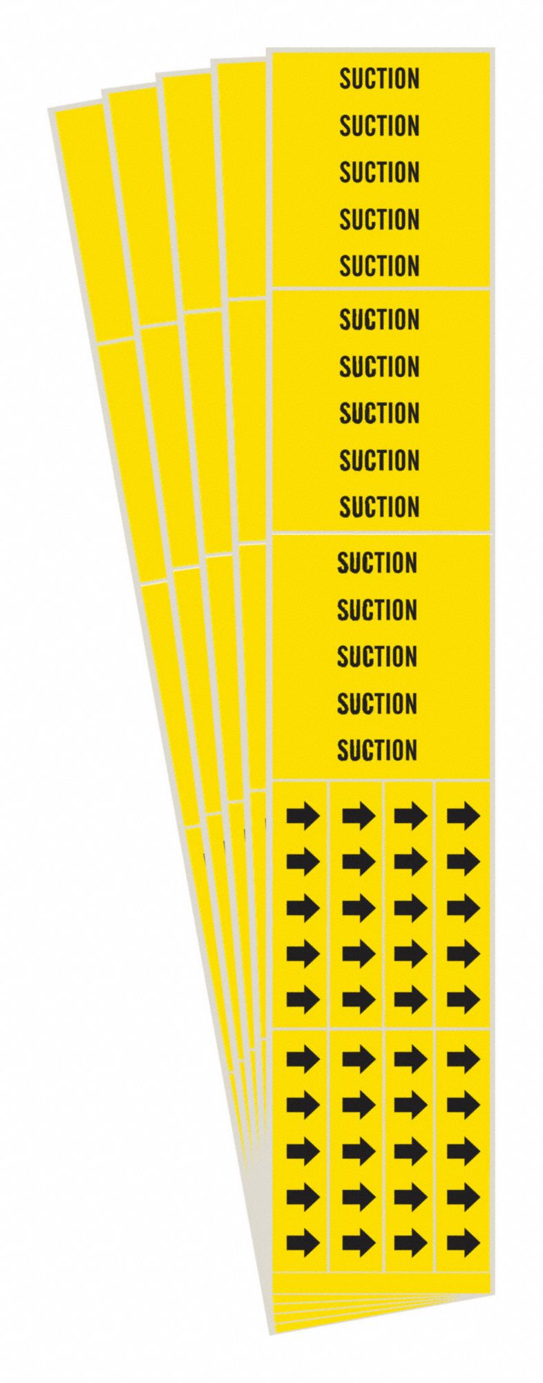 BRADY 7276-3C-PK Pipe Marker, Legend: Suction | CH6LXH 782FC3