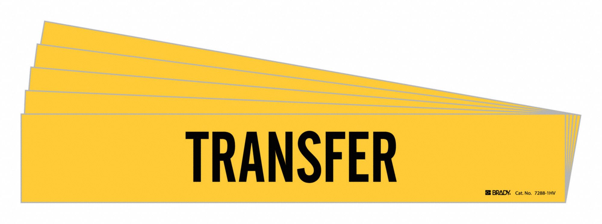 BRADY 7288-1HV-PK Pipe Marker, Legend: Transfer | CH6LYQ 782F86