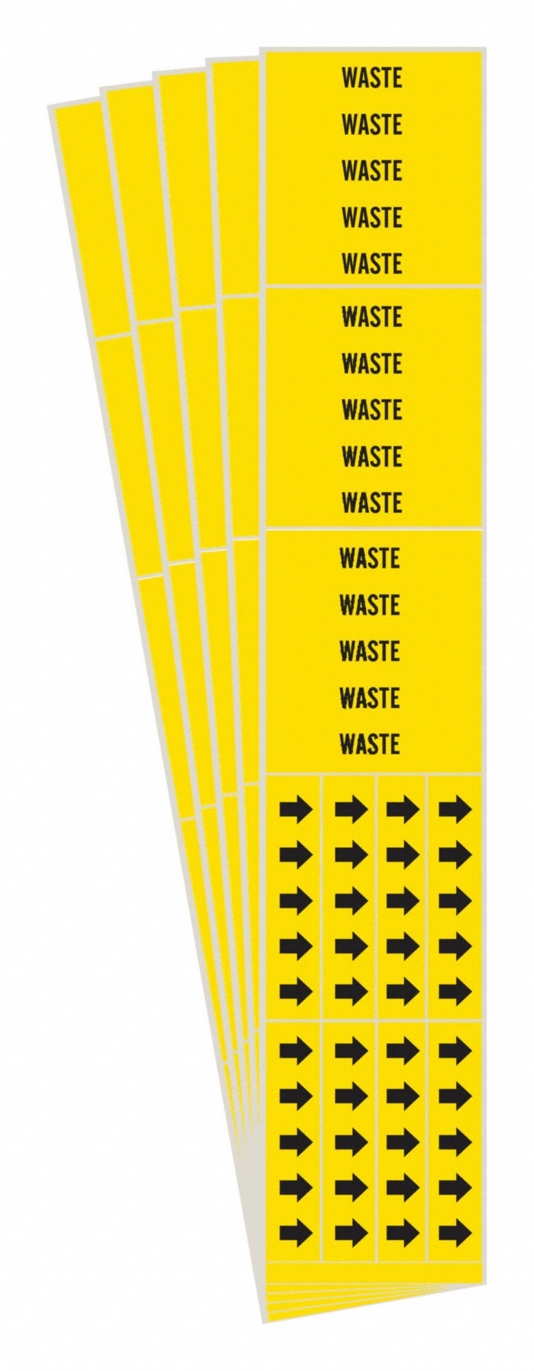 BRADY 7298-3C-PK Pipe Marker, Legend: Waste, Iiar System Abbreviation Not Applicable | CH6LZV 781YD2