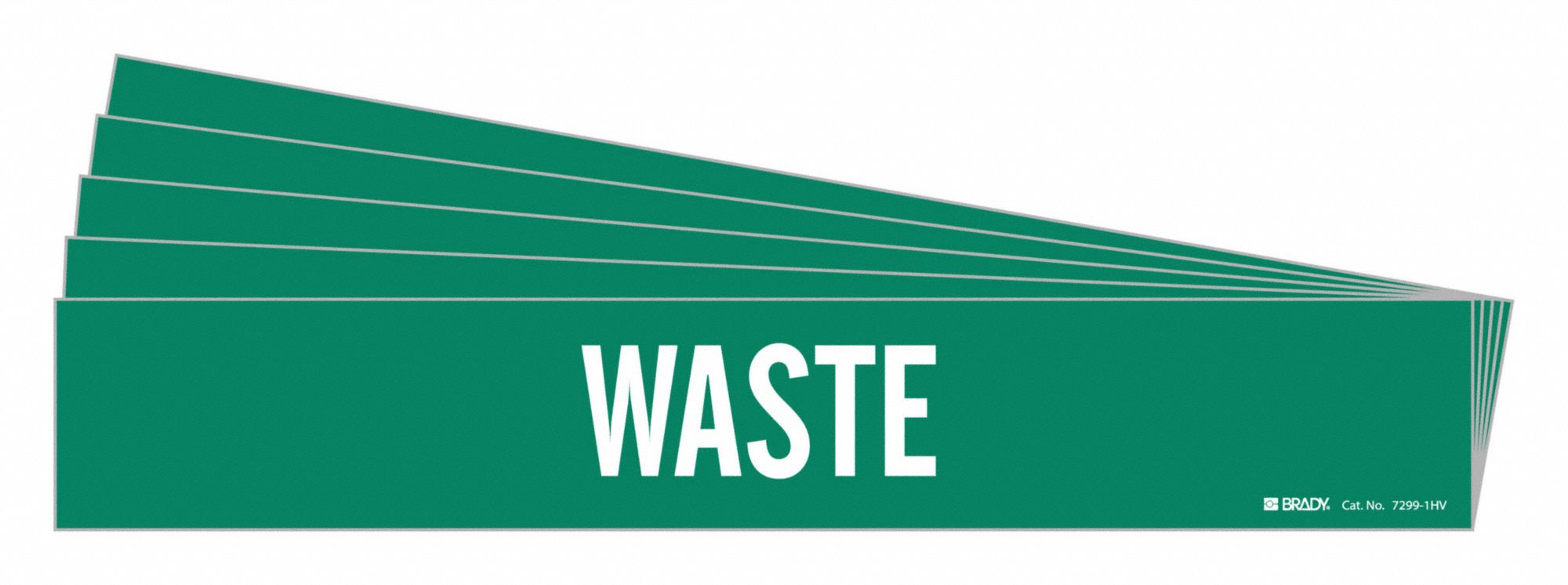 BRADY 7299-1HV-PK Pipe Marker, Legend: Waste, Iiar System Abbreviation Not Applicable | CH6LZW 781YA8
