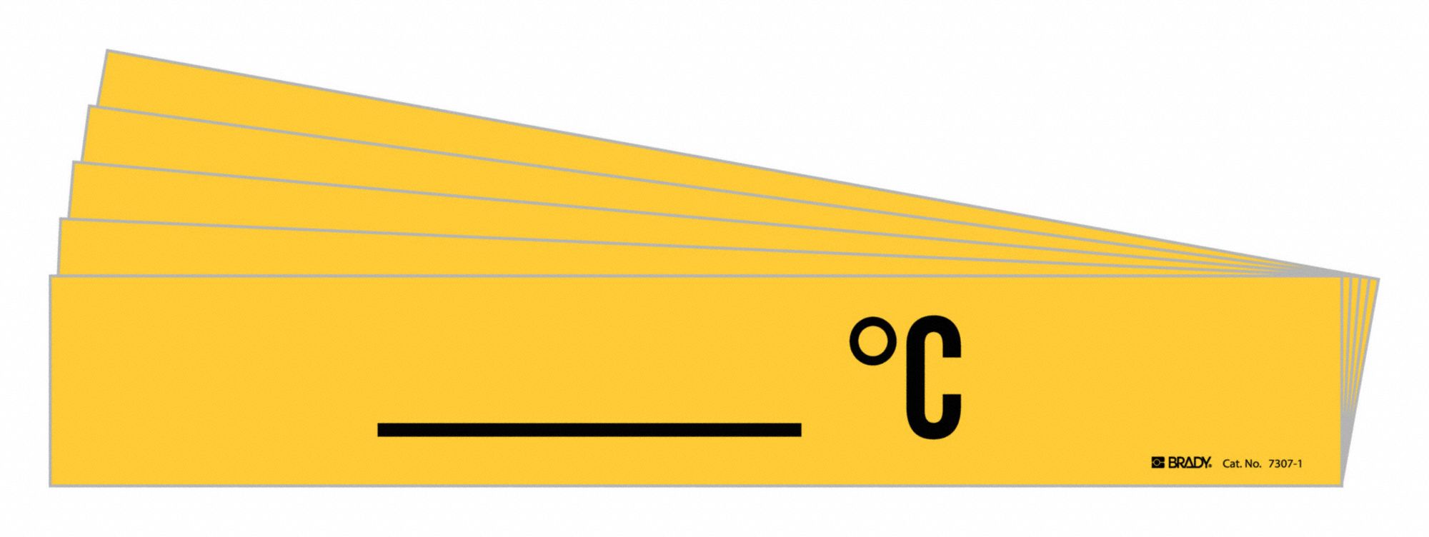 BRADY 7307-1-PK Pipe Marker, Legend: _____ Deg.C | CH6MAM 782FD4