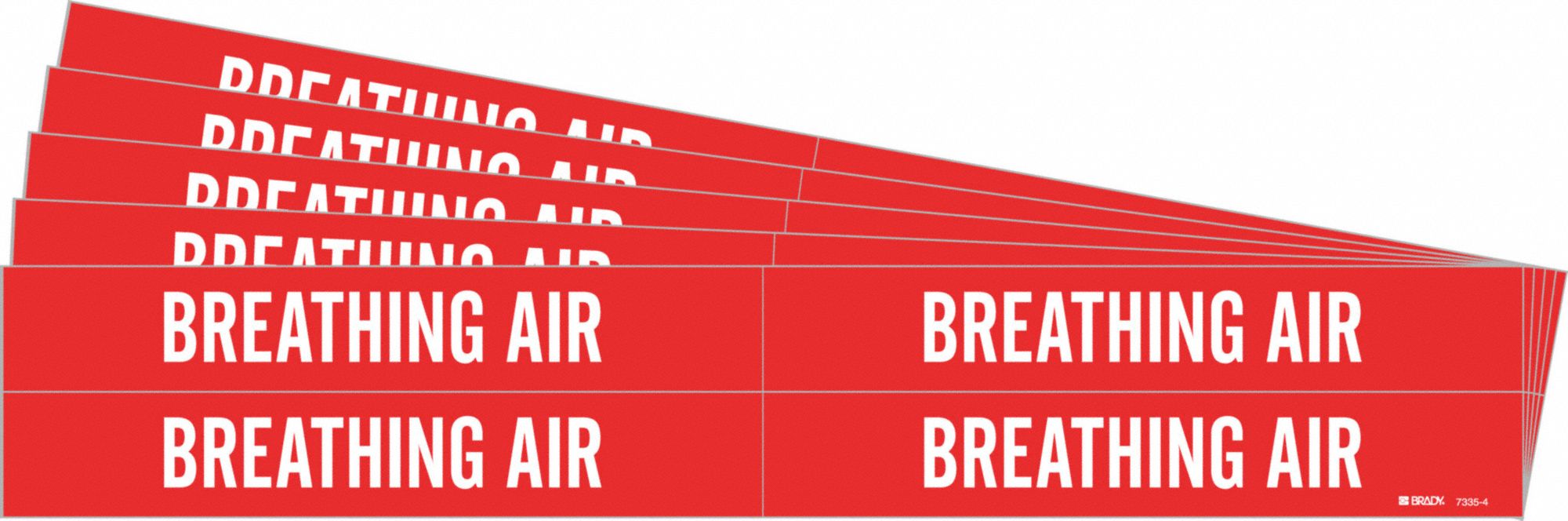 BRADY 7335-4-PK Pipe Marker, Legend: Breathing Air, Iiar System Abbreviation Not Applicable | CH6MDB 781WR6