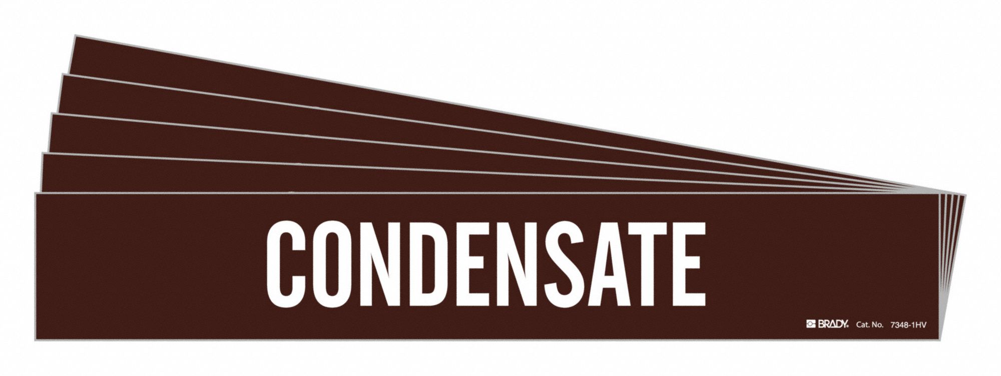 BRADY 7348-1HV-PK Pipe Marker, Legend: Condensate | CH6MEQ 781YU6