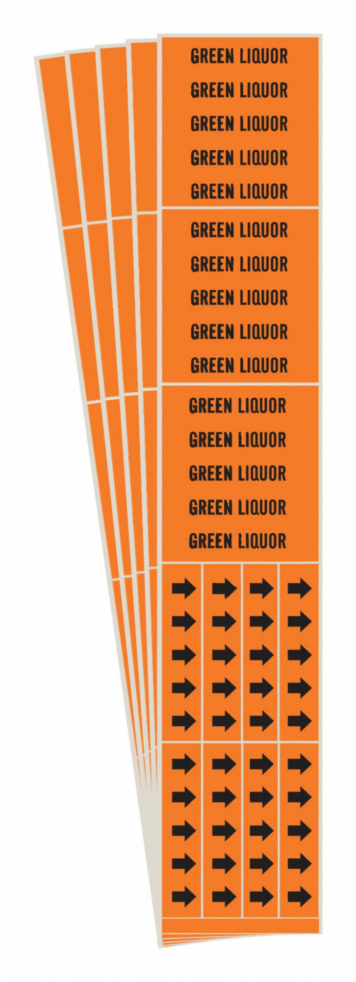 BRADY 7360-3C-PK Pipe Marker, Legend: Green Liquor, Iiar System Abbreviation Not Applicable | CH6MFV 781YF1