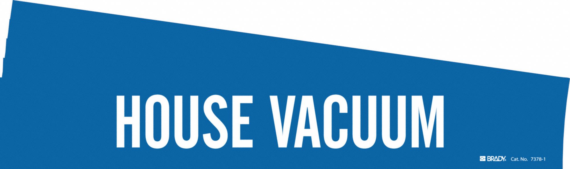 BRADY 7378-1-PK Pipe Marker, Legend: HouseVacuum, 2 1/4 Inch x 14 Inch Size | CH6MHT 781W57