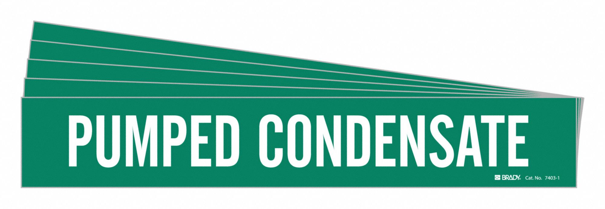 BRADY 7403-1-PK Pipe Marker, Legend: Pumped Condensate | CH6MMC 781YU7