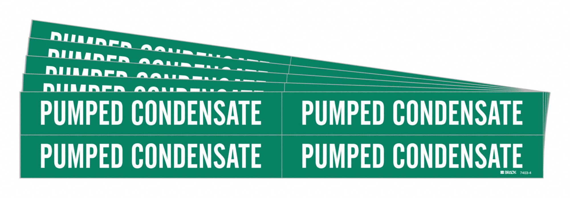 BRADY 7403-4-PK Pipe Marker, Legend: Pumped Condensate | CH6MME 781YV2