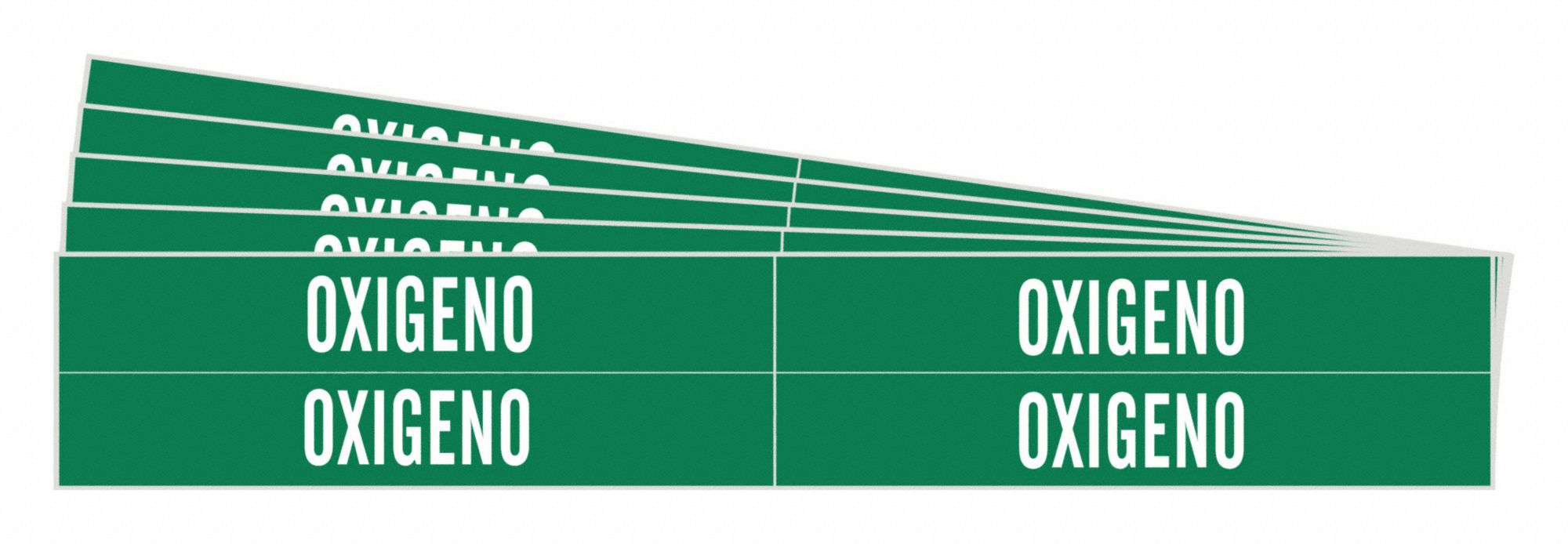 BRADY 83556-PK Pipe Marker, Legend: Oxigeno, 1 1/8 Inch x 7 Inch Size | CH6MUU 781XH2