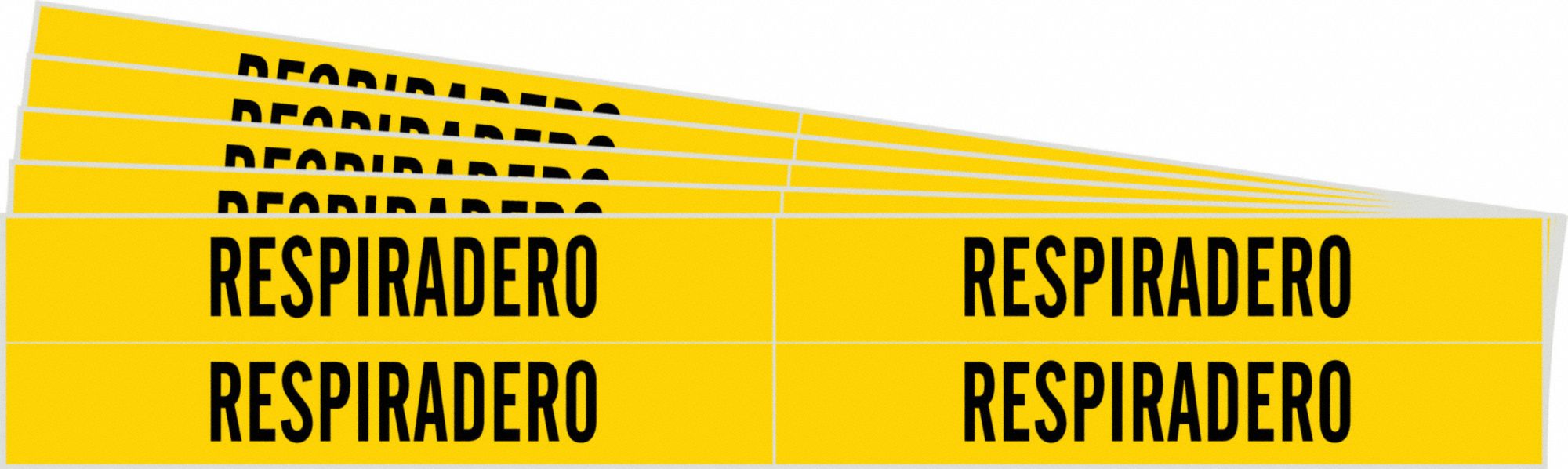 BRADY 83573-PK Pipe Marker, Legend: Respiradero, Iiar System Abbreviation Not Applicable | CH6MUY 781WP8