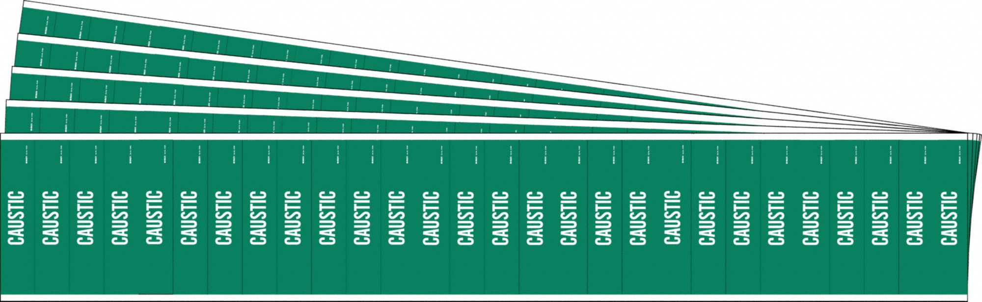 BRADY 91909-PK Pipe Marker, Legend: Caustic, Iiar System Abbreviation Not Applicable | CH6NDT 781VE4