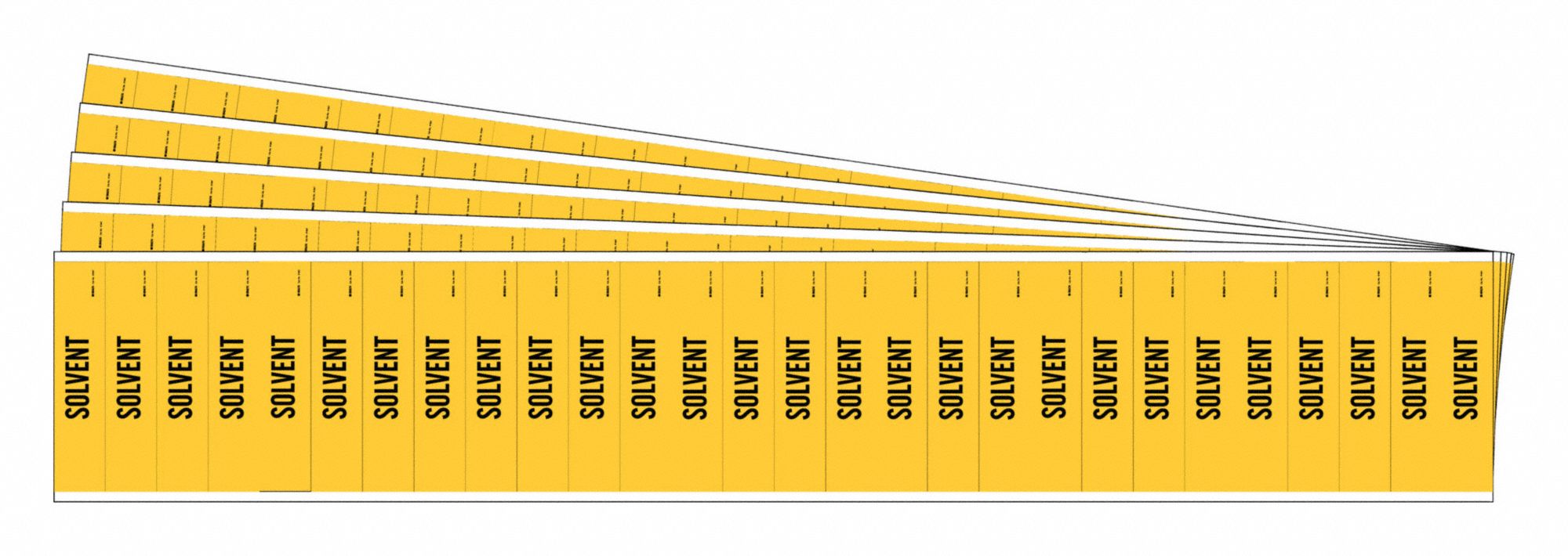 BRADY 91967-PK Pipe Marker, Legend: Solvent, 1/2 Inch x 1 1/4 Inch Size | CH6NEZ 781YE9