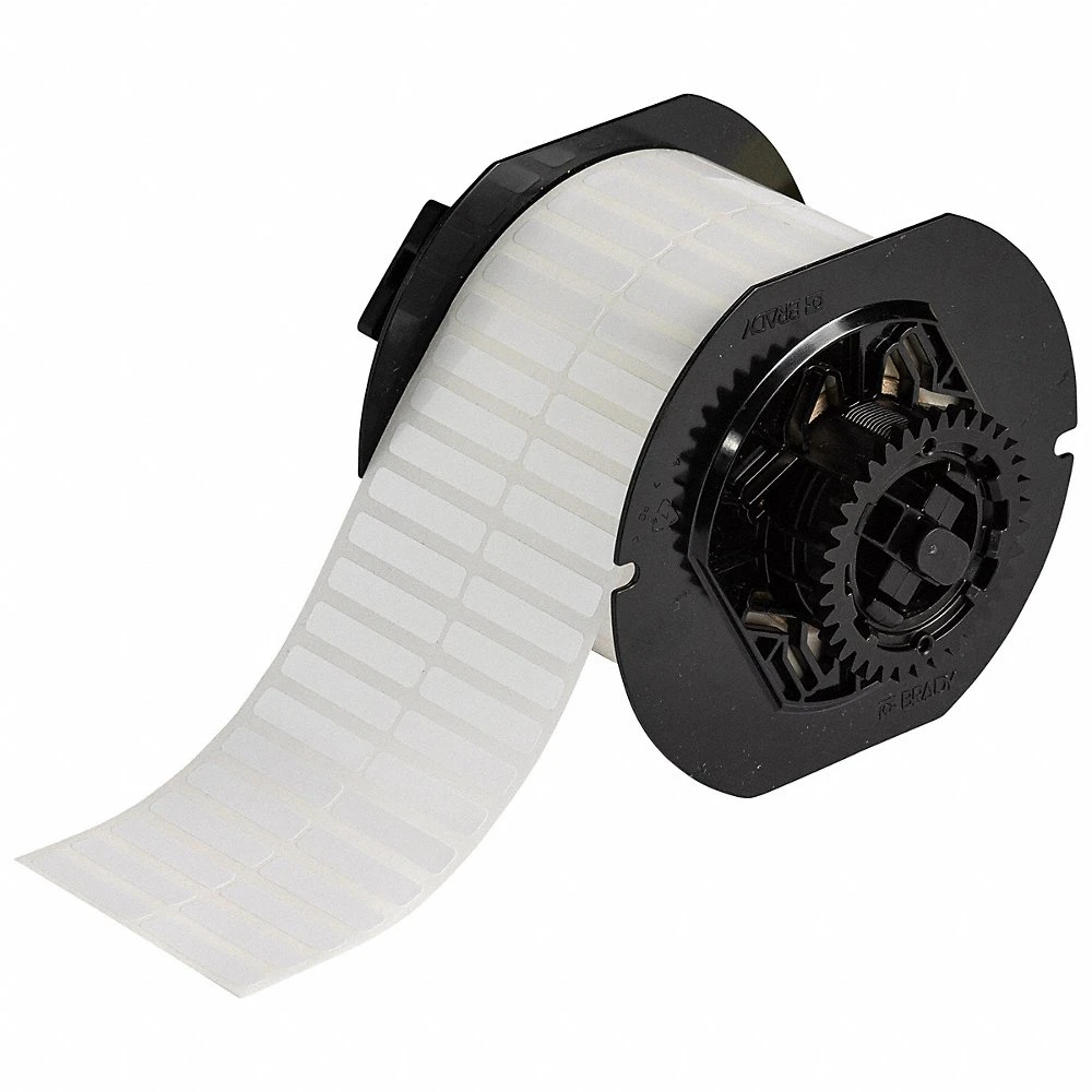 BRADY B33-13-422 Label, 1/4 Inch Size x 1 1/4 in, Halogen Free Polyester, White, 7000 Labels | CP2CVD 792W82