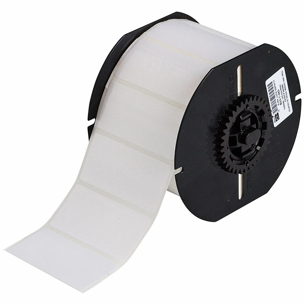 BRADY B33-7-422 Label, 1 1/4 Inch Size x 2 3/4 in, Halogen Free Polyester, White, 1000 Labels | CP2CBL 792W92