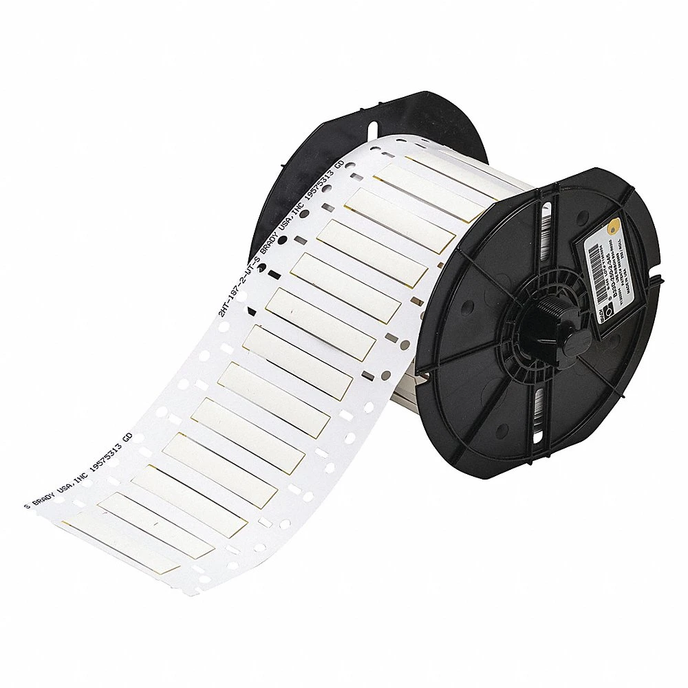 BRADY B33D-187-2-342 Precut Label Roll, 3/16 x 2 Inch Size, Polyolefin, White, 10 Awg To 20 Awg Wire Gauge | CP6DAU 45KK49